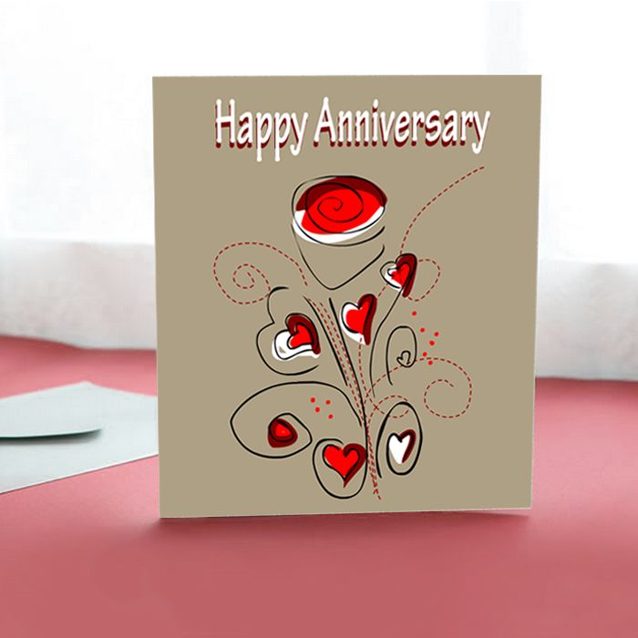 Floral Anniversary Card